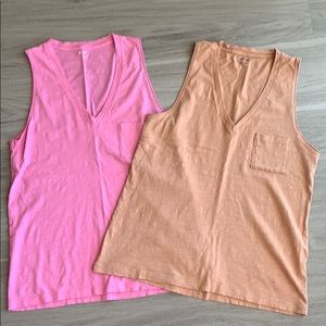 Madewell Whisper V-Neck Pocket Tanks- Bundle